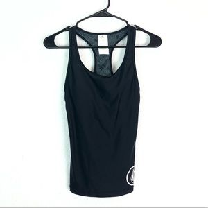 Volcom Athletic Sports Tank Top Built in Bra Black XS